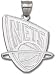 New Jersey Nets Solid Sterling Silver Logo Giant Pendant