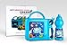Kids Lunch Box Combo With Shoulder Strap And Detachable Plastic Water Bottle in Blue, Pink, or Yellow. Ideal For Pre-School, Toddler and Kindergarten Children.