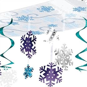 Snowflake Canopy Foil Ceiling Decoration 10ft
