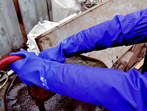 MOKA LATTE Medium 26-inch Elbow Length Chemical Resistant Gloves EN388 EN374 Pair