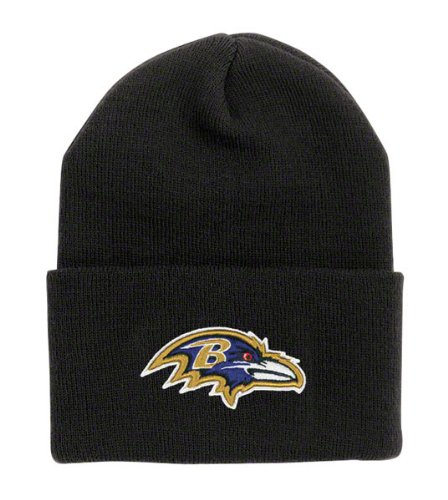 Baltimore Ravens Knit Hat: Black Stadium Cuffed Knit Cap