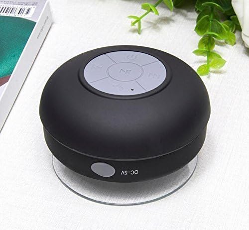 EBS-024 PlayKey HD Water Resistant Bluetooth 3.0 Shower Speaker, Handsfree Portable Speakerphone with Built-in Mic, 3hrs of playtime, Control Buttons and Dedicated Suction Cup for Showers, Bathroom, Pool, Boat, Car, Beach, &amp; Outdoor Use,(Black)