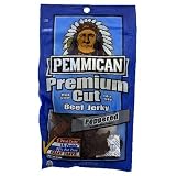 Pemmican Premium Cut Beef Jerky, Peppered Smoke Flavor Added, 3.65-Ounce Bags (Pack of 6)