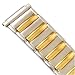 Watch Band Expansion Metal Mens Band Two Tone fits sizes 16mm to 21mm