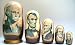Russian Nesting Doll American USA Great Presidents Washington, Lincoln, Hamilton, Franklin Jefferson 5 Pcs / 7in set #DSCI 60