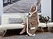 Chic Home Snuggle Hoodie Robe Cozy Super Soft Ultra Plush Micromink Sherpa Lined Wearable Blanket with 2 Pockets Hood Button, One Size, Brown-Leopard
