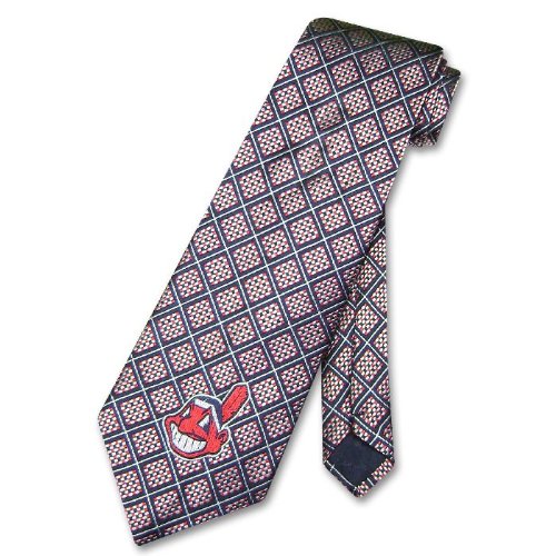 CLEVELAND INDIANS SILK NeckTie MLB Baseball Men's WOVEN Neck Tie