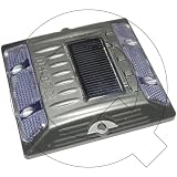 LED Solar Raised Pavement Marker (SRPM) For Center & Edge Roadway Marking / Constant On White LED & White Reflector / Metal Aluminum Alloy Casting With Patented Design / LED-Illuminated Pavement Marker, Solar Road Marker, Solar Road Stud, LED Road Marker