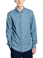 BOSS Orange Camisa Hombre Edipoe (Azul)