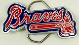 Atlanta Braves Enamel Pewter Buckle, MLB Baseball Buckle