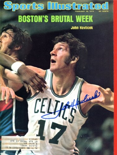 John Havlicek Autographed/Hand Signed Street and Smiths Basketball 1973-1974 Magazine