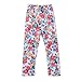 Molil Kids Girls Long Sleeve Irregular Hem Floral Shirt Pants Outfits Set Red Medium