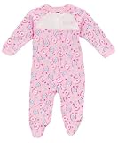 Dereon All-Over Flower Print Footed Coverall (Sizes 0M  9M) - assorted colors, 0-3mos