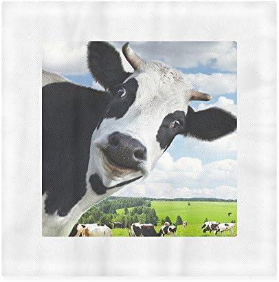 Stylish Funny Cow Milk Cow Animal Print Duvet Cover/Bedding/Comforter Sets Bed in a Bag (86"(L) x 86"(W) Full Queen Size