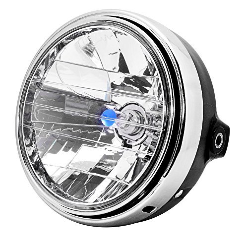 7" Black High Power 35W Amber 3000K Clear Lens High Low Beam Headlight Head Lamp Light For Custom Motorcycle Cruiser Chopper Bobber