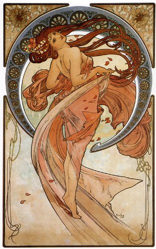 1898 Dance Lady Girl By Alphonse Mucha Was a Czech Art Nouveau Painter and Decorative Artist 20