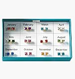 Avon All-in-One Calendar Earrings in Blue Signature Box