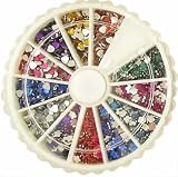 1200 Flower & Heart Nail Art Rhinestone Decorations