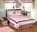 Pink and Brown French Toile and Polka Dot Girls 4 pc Twin Kids Bedding Set by JoJo Designs