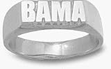 Alabama Crimson Tide Bama Ladies' Ring Size 6 1/2 - Sterling Silver Jewelry