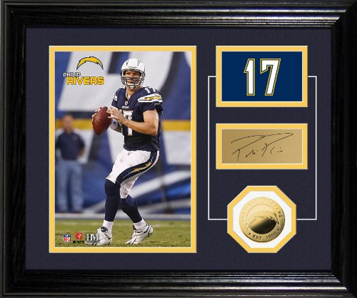 Highland Mint NFL San Diego Chargers Philip Rivers Player Pride Desk Top Photomint