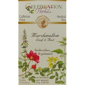 Click here to buy Marshmallow Leaf and Root Tea 24 Bags by Celebration Herbals.