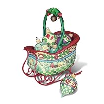 Jim Shore Heartwood Creek Sleigh with Ornaments Figurine, Set of 6, 8-1/2-Inch