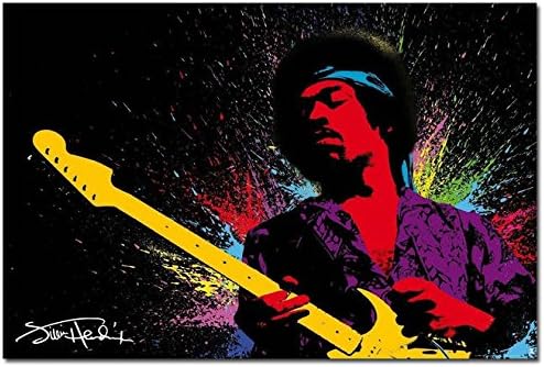 Punk Seattle Jimi Hendrix Art Canvas Poster 24x36inch Psychedelic Rock Legend