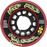 Hyper Hip Hop Quad Skate Wheels - 8 Pack - 62mm/Red