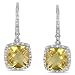 Sterling Silver 5 4/5 CT TGW citrine 1/5 CT TDW Diamond dangle earrings (G-H, I3)
