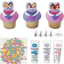 Disney Princess Cakes Cupcakes - 18 Disney Princess Cake Decorating Picks Package - 27 Pieces Total