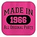 50th Birthday Gift Made In 1974 All Original Parts Ladies Cut Short Sleeve T-Shirt Large Heliconia