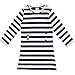 Girls Stripe Long Short Sleeve Party Mini Casual Dresses