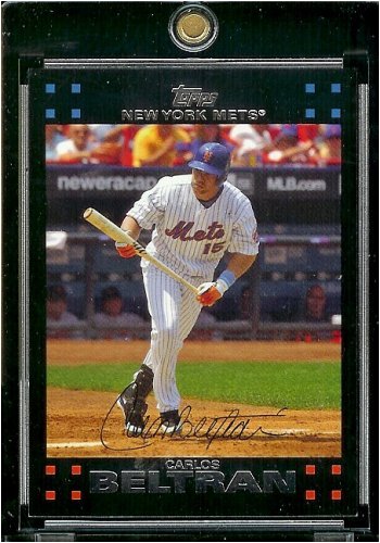 2007 Topps #200 Carlos Beltran New York Mets Baseball Card - Mint Condition - Shipped in Protective Display Case!