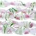 Lampwork Glass- Clear/Pink/White : Melon-Plain - 19mm Height, 9mm Width, Sold by: 7 Inch Strand with