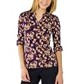 Merona&reg; Women's Split Neck Top - Purple Print