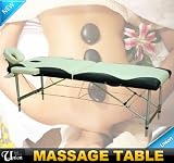 NEW 2 Foldable 2 Portable Aluminum Massage Table Bed Black White US Seller