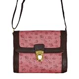 Small Floral Cross Body Fashion Bag Pink & Brown