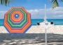 RIO BRANDS Deluxe 6 ft. Rio Beach Umbrella with a Beach Umbrella Universal Table Caddy