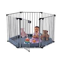 Babyden Playpen in Silver with Grey Playmat