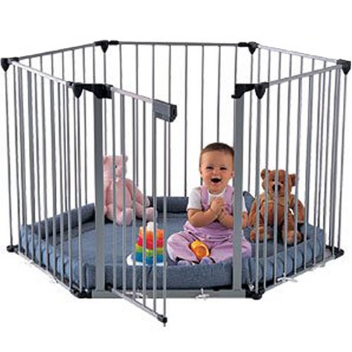 Childrens Toyshop  Used : Babyden Playpen in Silver with Grey Playmat