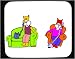 Decorated Mouse Pad with friend, cat, telephone, talking, sofa