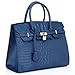 Vicenzo Aidos Gator Italian Leather Tote Handbag