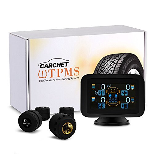 CARCHET TPMS Tire Pressure Monitoring Intelligent System+4 External Sensors LCD Sucker