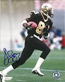 DONTE STALLWORTH,NEW ORLEANS SAINTS,TENNESSEE VOLUNTEERS,SIGNED,AUTOGRAPHED,8X10 PHOTO,COA, RARE HARD PHOTO TO FIND