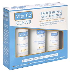Vita-C2 Clear Professional Acne Treatment , 2 - 4-Ounce & 1 - 2-Ounce Bottles