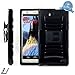 NageBee(TM) - ZTE Grand X Max/Z787 - Hybrid Armor Stand Case With Holster and Locking Belt Clip + {Touch Screen Stylus} (Holster Stand Black)