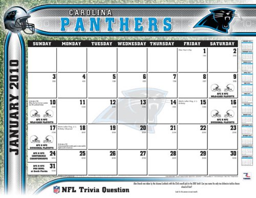 2011 Carolina Panthers - Blotter Calendar