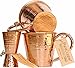 Set of 2 100% Copper Mugs - 14oz Hammered Tapered Moscow Mule Mugs - Bonus Jigger!