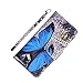 S4 Case, Galaxy S4 Case, Speedtek Butterfly Pattern Premium PU Leather Wallet Flip Protective Skin Case with Magnetic Closure for Samsung Galaxy S4 i9500 (2013) (Built-in Credit Card/ID Card Slot)